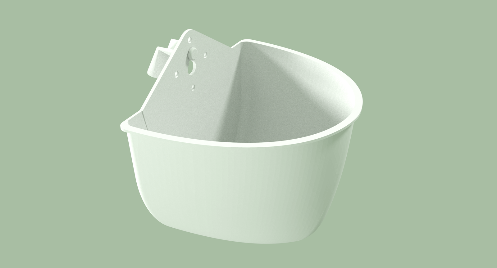 A SeadPods planter that fits into chain-link fencing, manufactured in the Hudson Valley