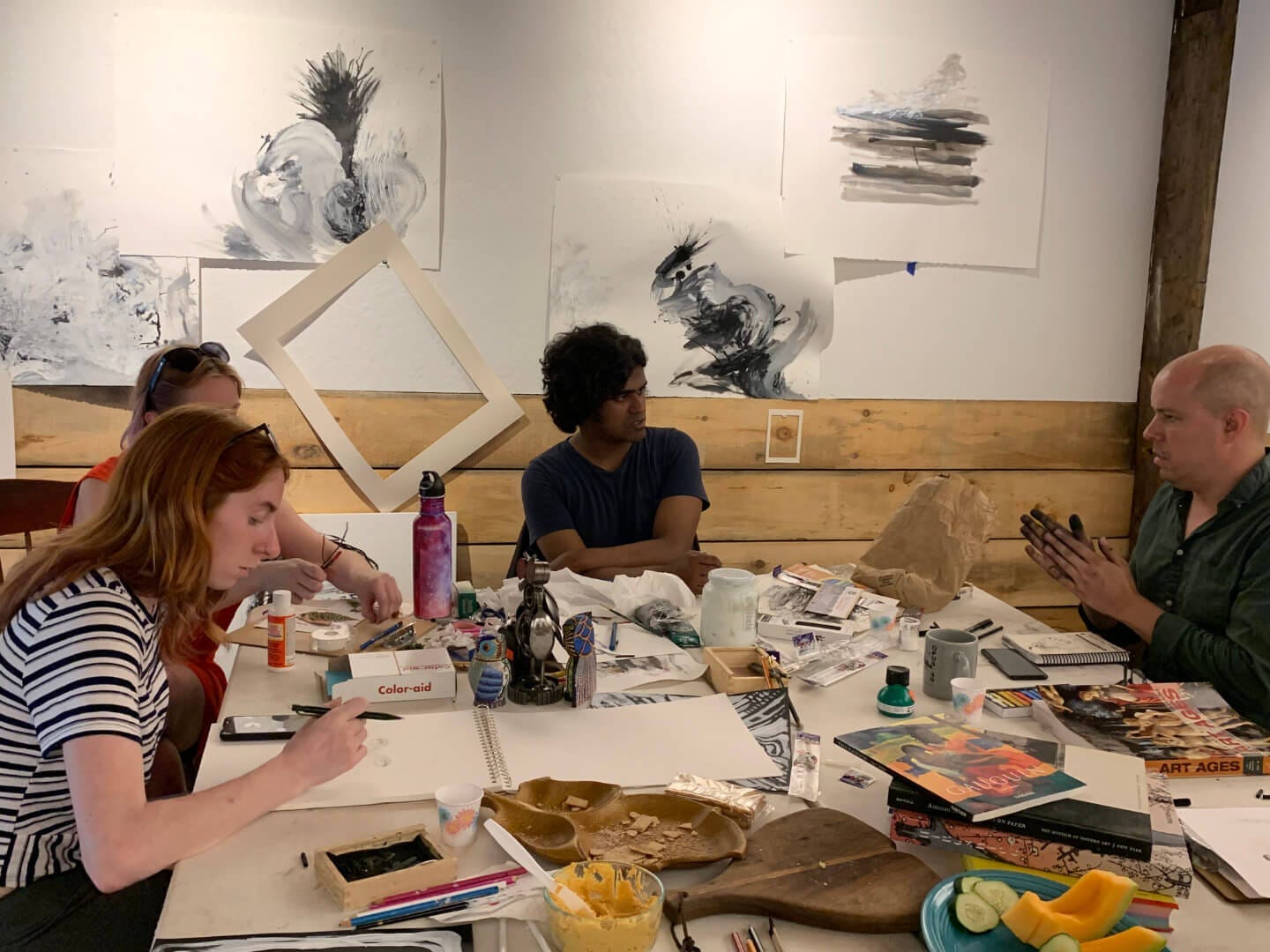 An art class hosted at Opus 40