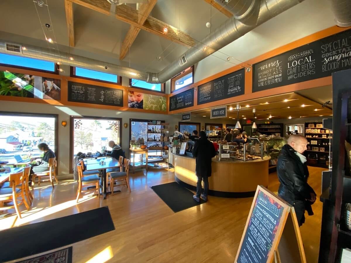The inside of The Main Course restaurant in New Paltz