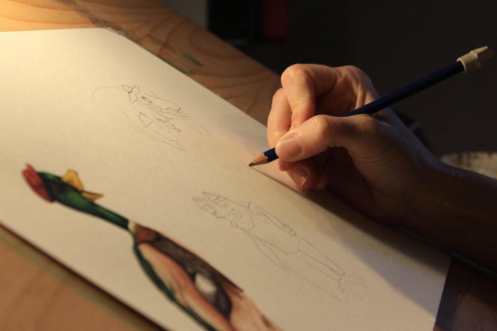 Hudson Valley-based illustrator Julia Green at work