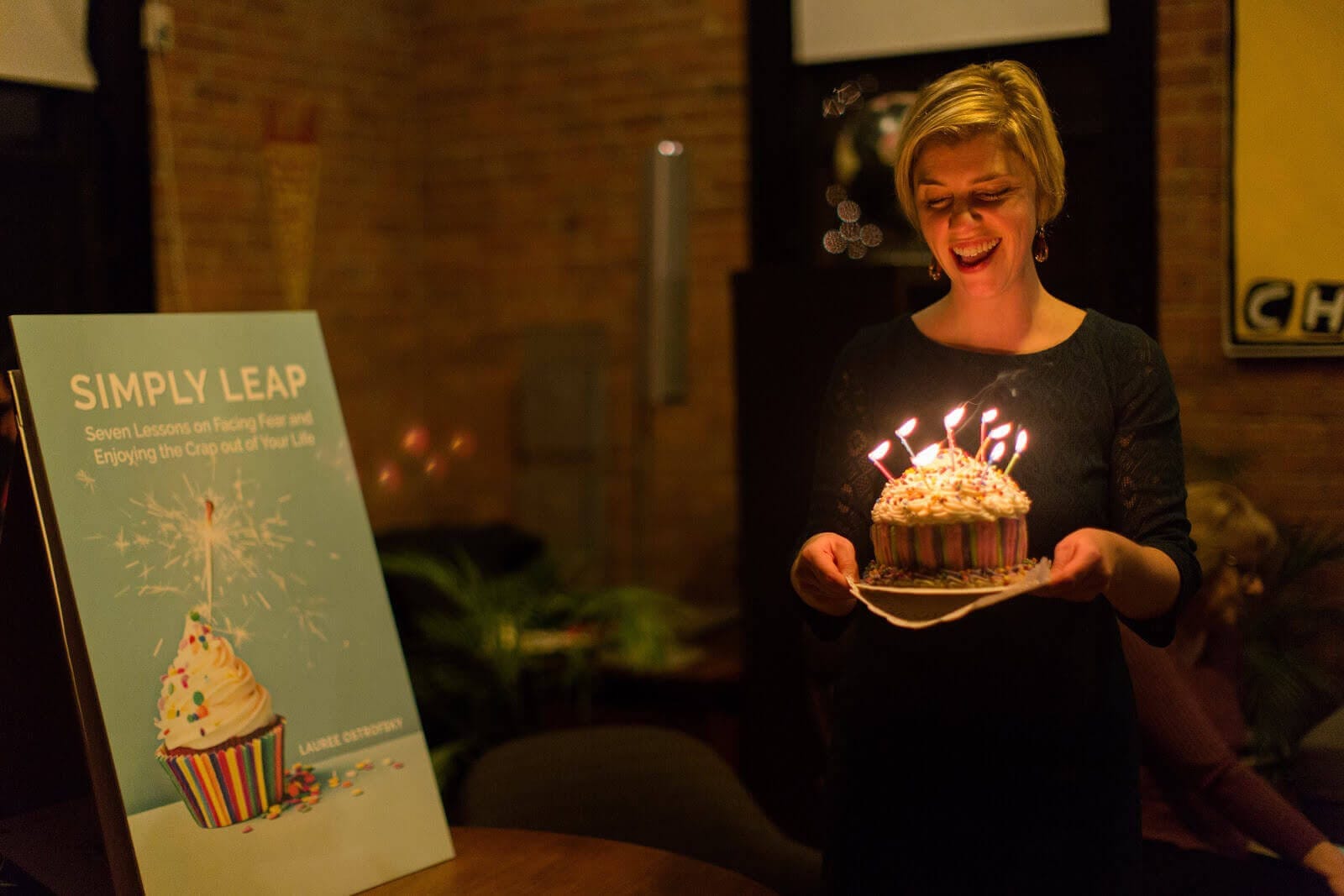 Hudson Valley Women in Business founder Lauree Ostrofsky celebrating her book Simply Leap