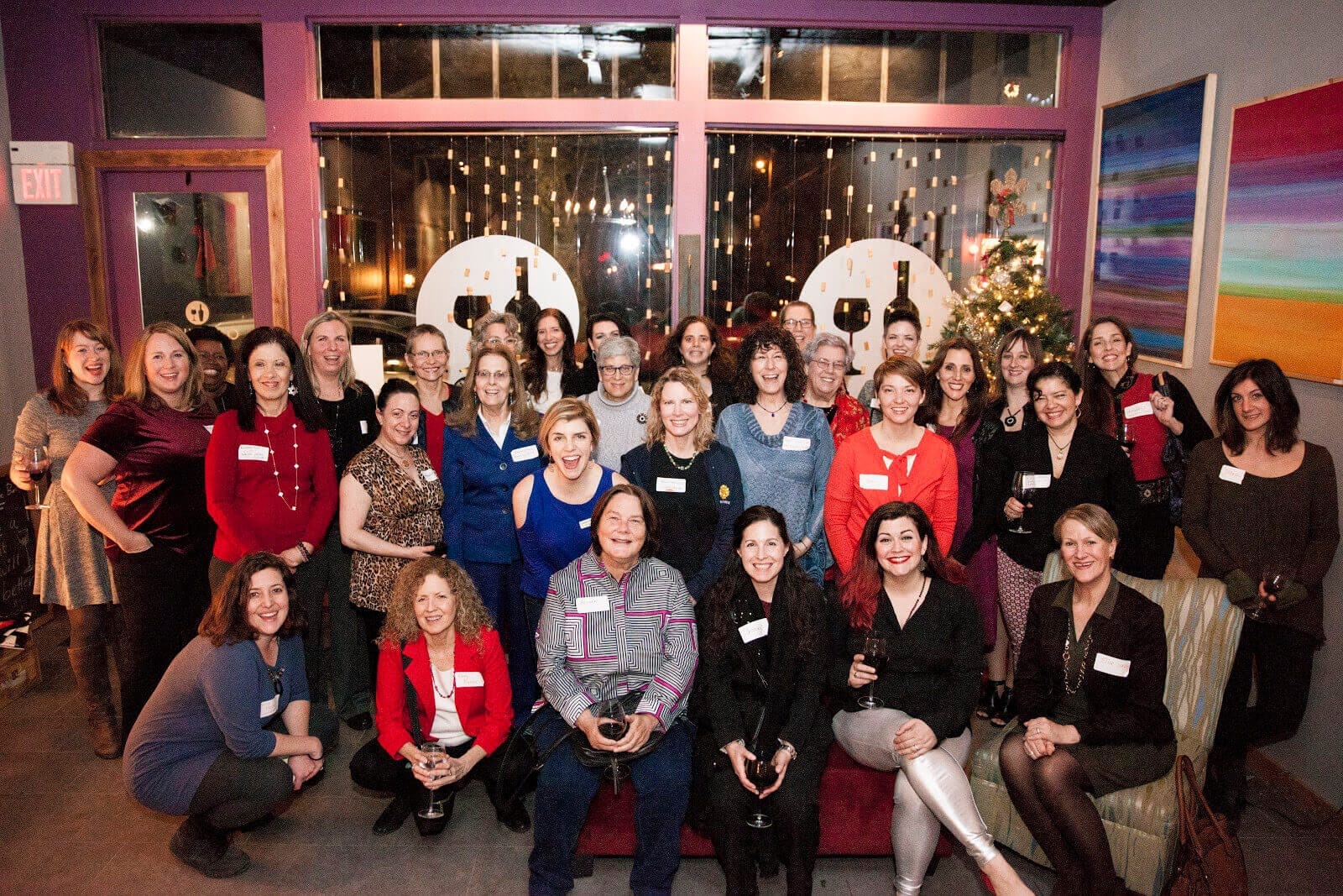 A group photo from the Hudson Valley Women in Business anniversary party