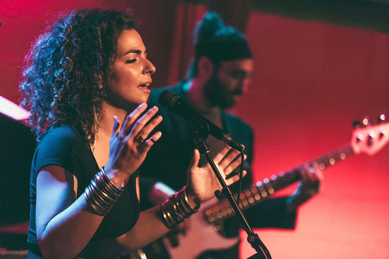 Hudson Valley musician Natalie Forteza performing at Rockwood Music Hall