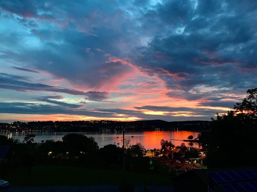 The view across the Hudson River from Beacon at dusk